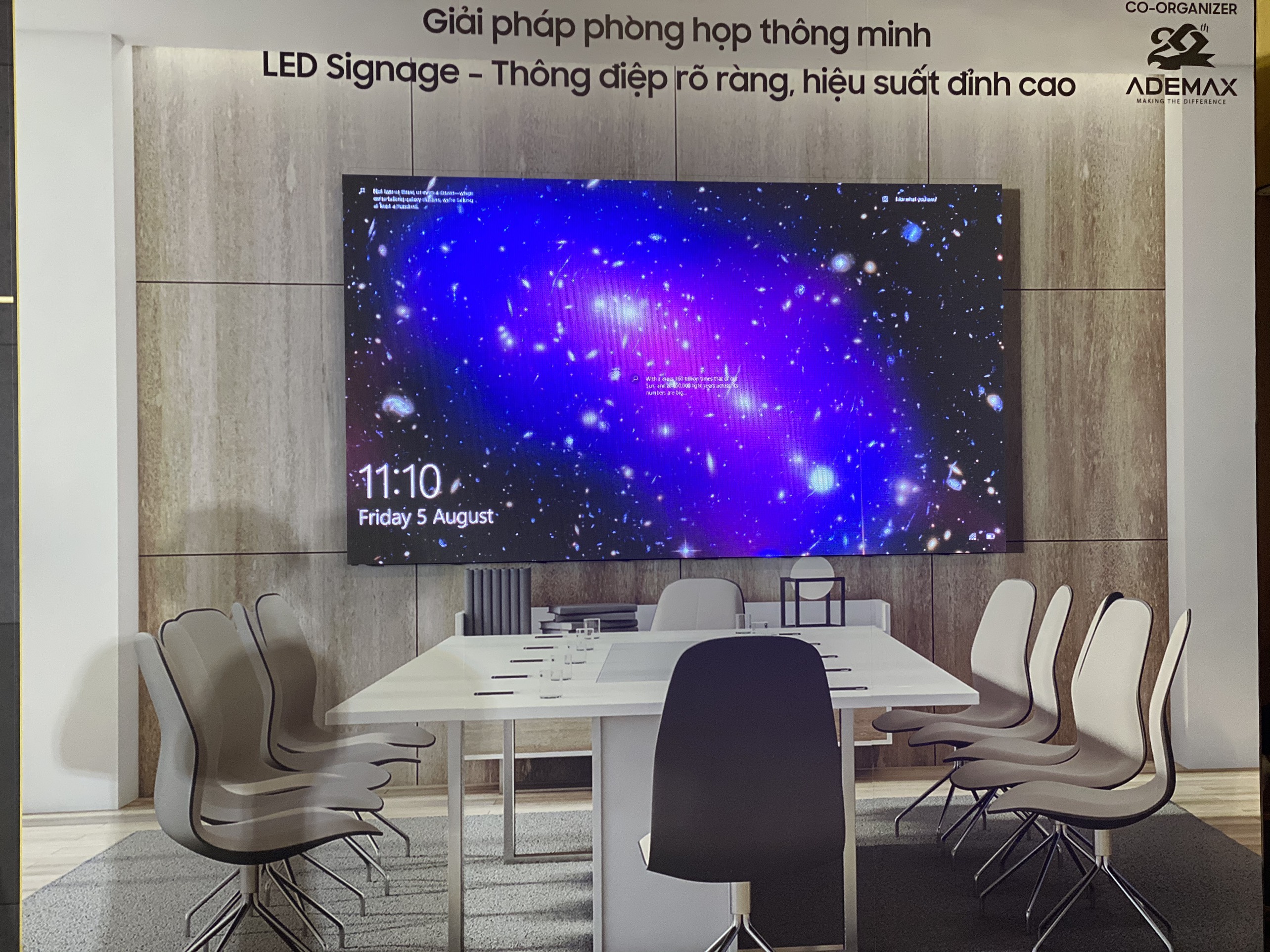 Màn hình LED Samsung tại phòng họp thông minh. 